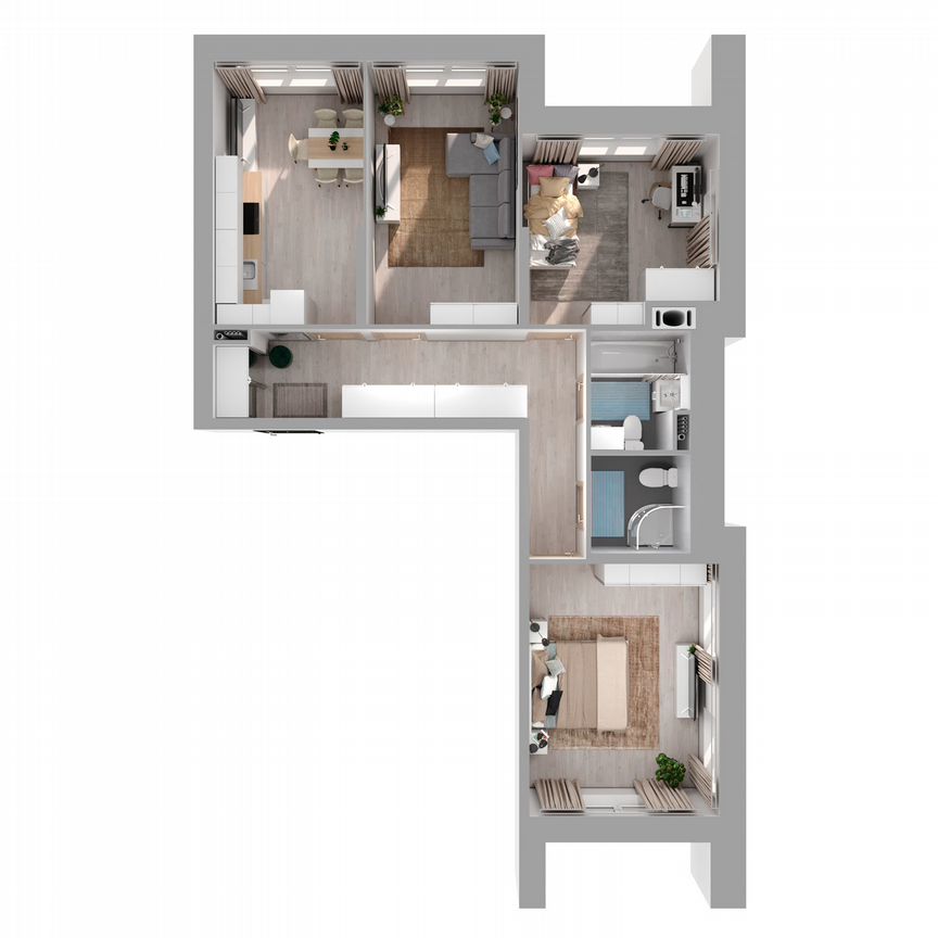 3-к. квартира, 72,2 м², 1/27 эт.