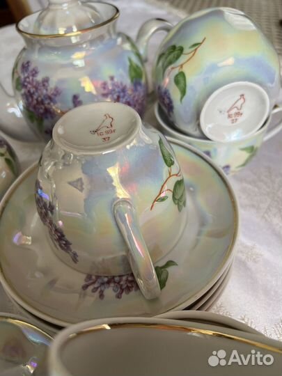 Чайно кофейный сервиз сирень, отдельные предметы