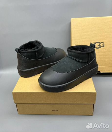 Угги UGG Ultra Mini Tasman «Black» с галошей