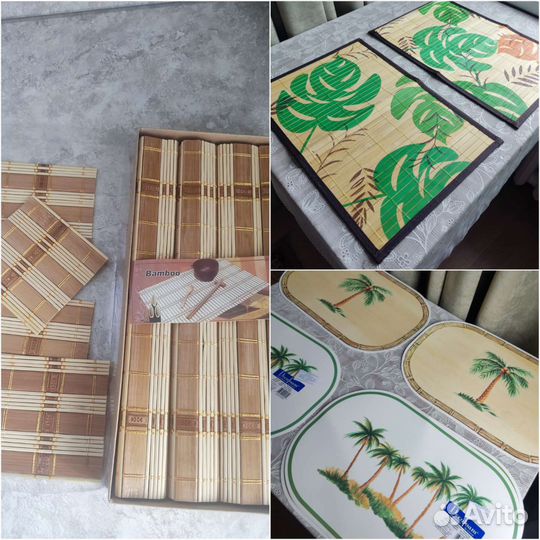 Набор подставок для стола для кухни бамбук