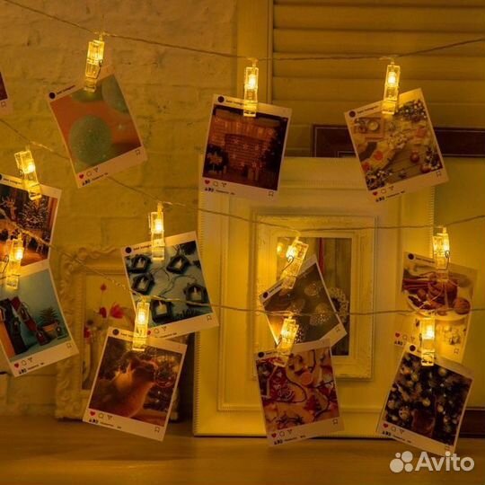 Гирлянда с прищепками