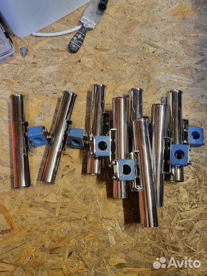 Держатель для спининга в лодку, нержавейка