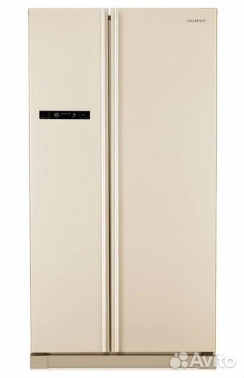 Холодильник Samsung side by side бежевый