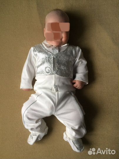 Костюм праздничный для младенца крестильный