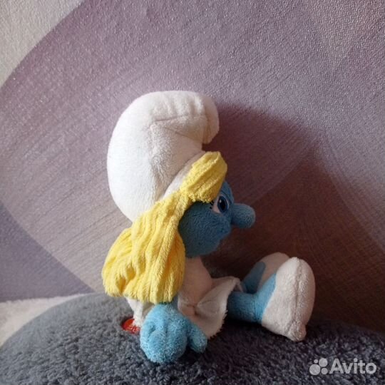 Мягкая игрушка, смурфета, из мультика смурфики