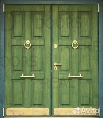 Двустворчатая железная входная дверь для улицы