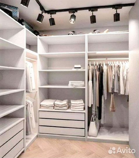 Гардеробная система хранения под ключ