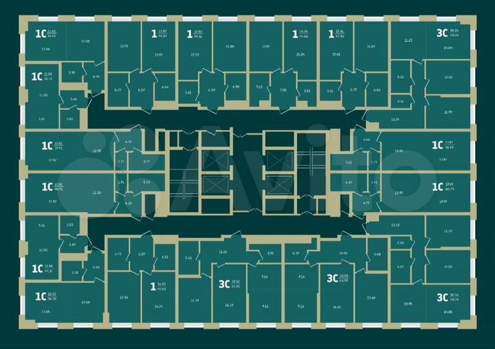 3-к. апартаменты, 70,2 м², 8/33 эт.