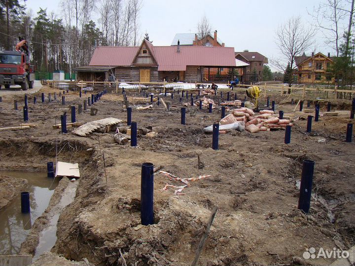 Винтовые сваи, закрутка сваи