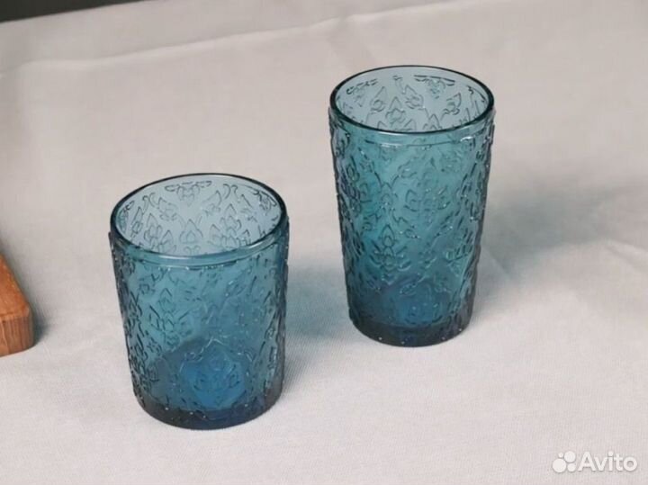Олд фэшн стакан голубой 340мл новый