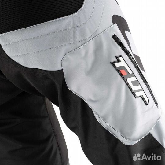 Motorcycle Pants T-ur P-three Light Gray Red