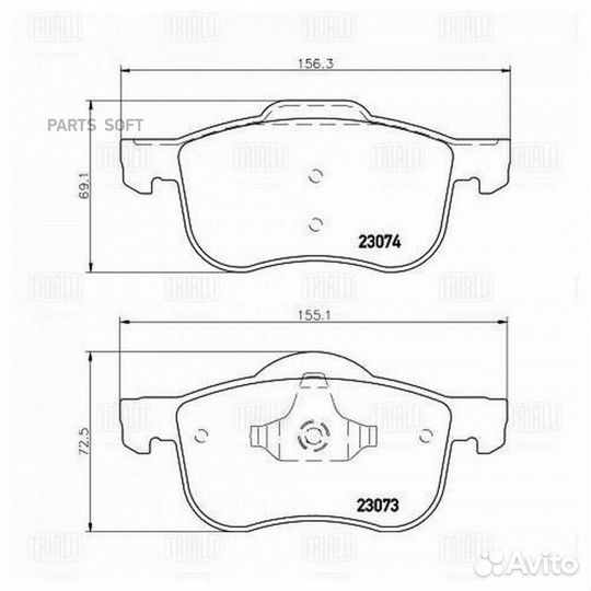 PF4369 Колодки тормозные volvo S60/S70/S80/V70/XC7