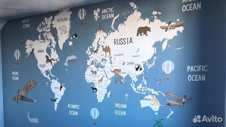 Оформление стен, расписные работы