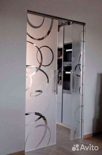 Распашные стеклянные двери