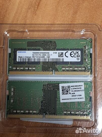 DDR4 2х8 гб sodimm 3200