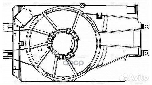 Кожух э/вентилятора охл. LADA 2190 granta (тип