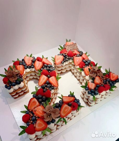 Торт медовые цифры