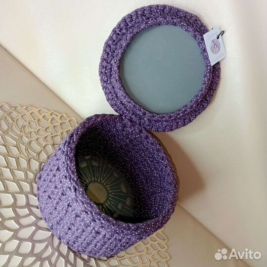 Комплект 2 корзин из трикотажной пряжи