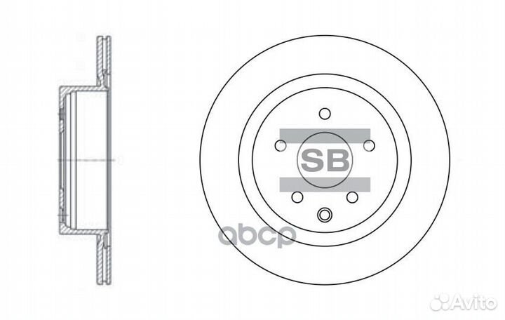 Диск тормозной Nissan Murano 3.5 4WD 05 SD4211