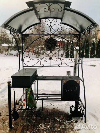 Мангал с крышей