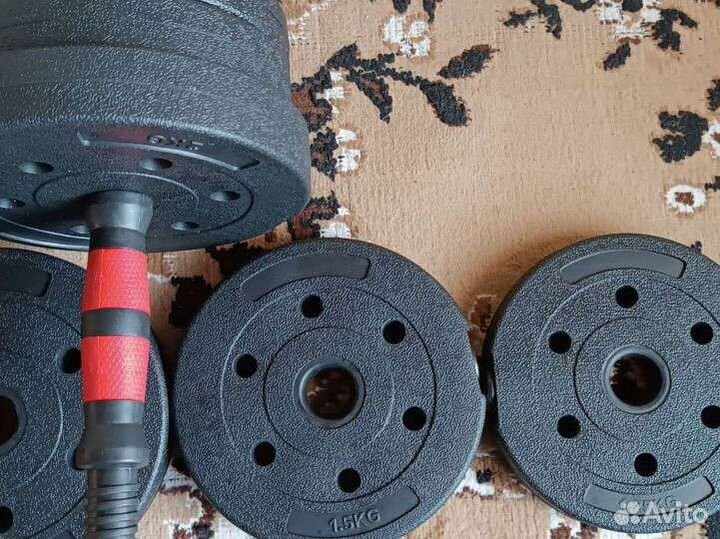 Гантели по 10кг (штанга)