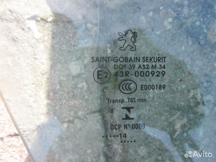 Peugeot 508 стекло двери передней правой