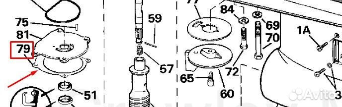 Прокладка помпы Johnson/Evinrude 85-300 0338484