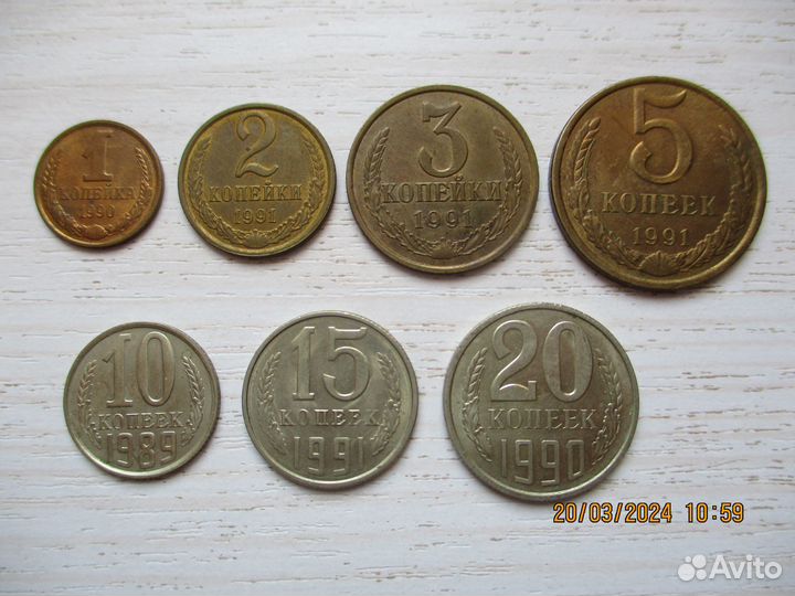 Погодовка монет СССР