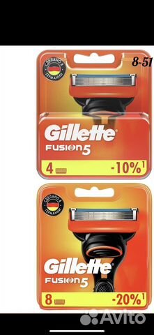 Сменные кассеты gillette fusion