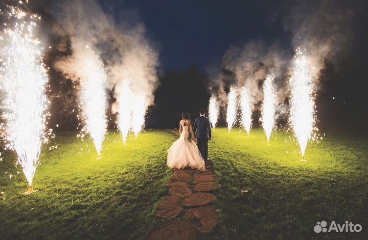 Холодные фонтаны на свадьбу/сценические