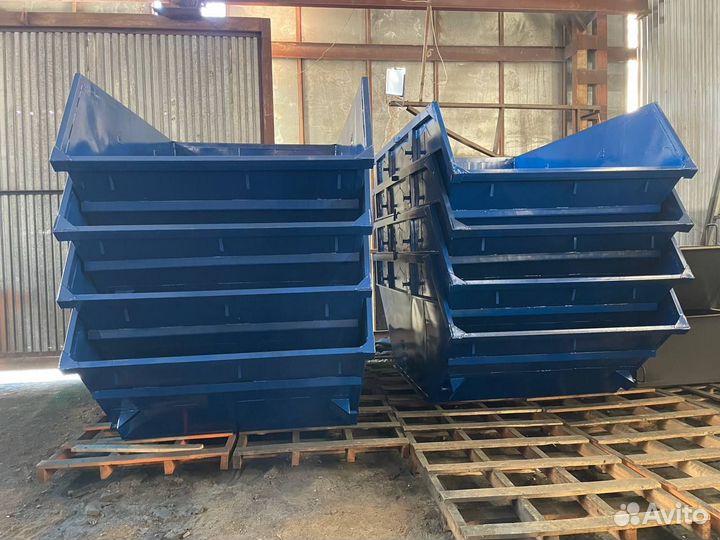 Контейнер (лодочка) 8м3, толщина 3мм, синий