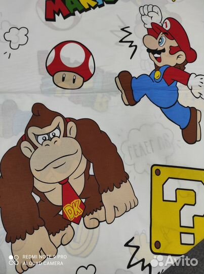 Ткань ранфорс поплин с мультиками шир. 240см