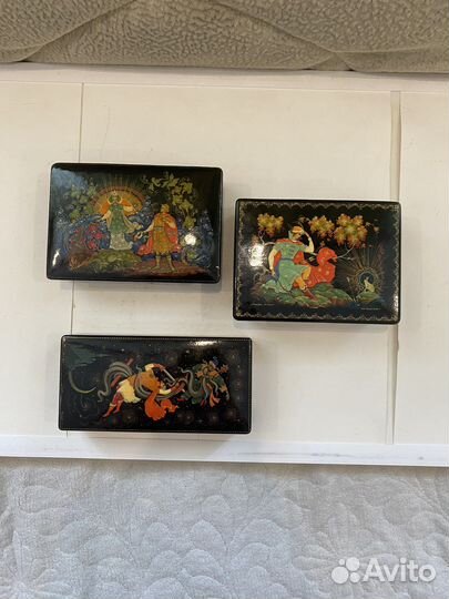 Шкатулки.Лаковые миниатюры