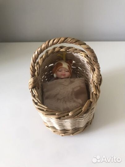 Плетеная корзина люлька