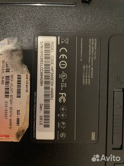 Ноутбук samsung np300e5x-a06ru