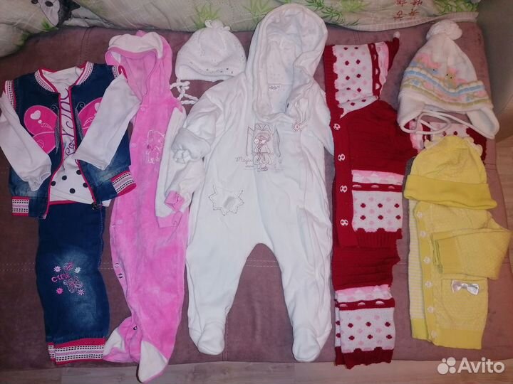 Детские вещи на девочку до года (3 пакета)