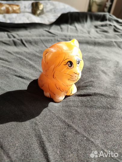 Статуэтка лев,львёнок,селенит