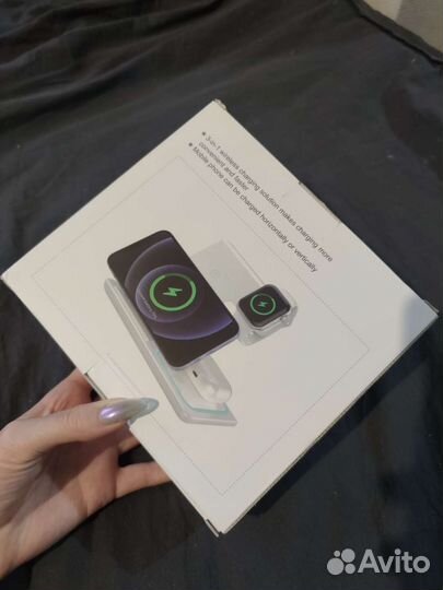 Беспроводная зарядка станция для iPhone Android