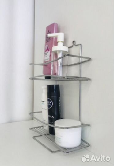 Полка для ванной и кухни 2-ярусная