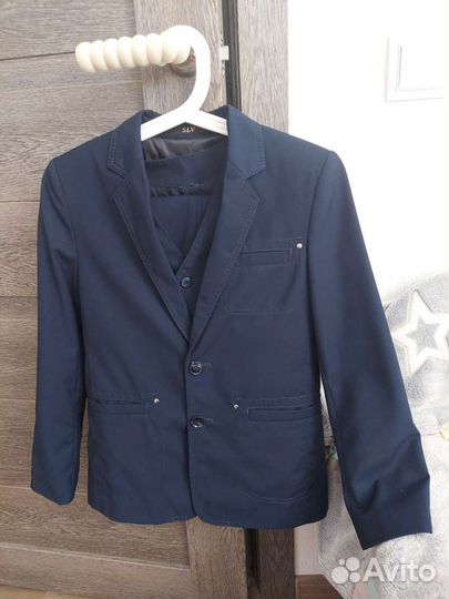 Костюм школьный тройка 146 белорусский синий