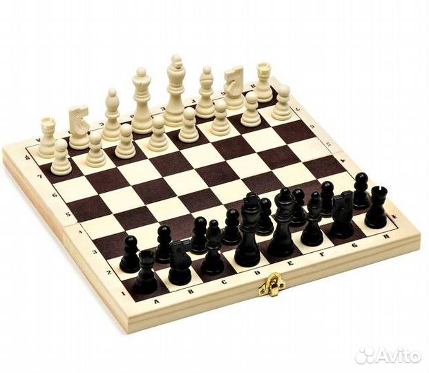 Шахматы 30*30см (дерево) король 7,8см