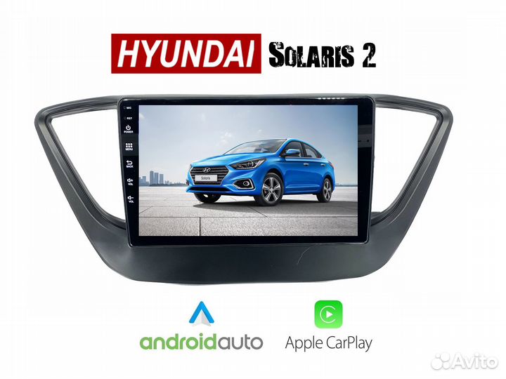 Topway Hyundai Solaris 2 LTE CarPlay 3/32gb 8 ядер