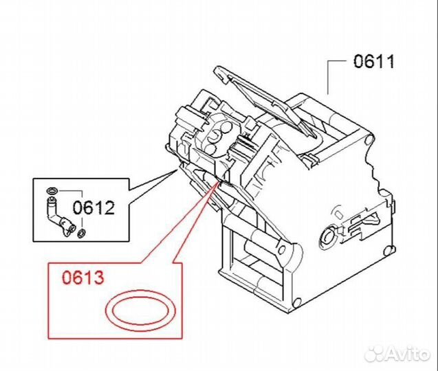 Уплотнитель заварочного узла Bosch TES/Siemens EQ