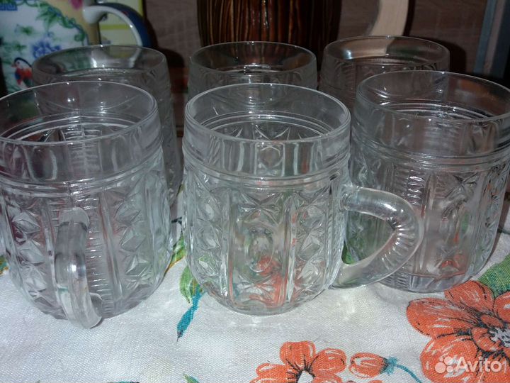 Хрустальные кружки СССР 6шт