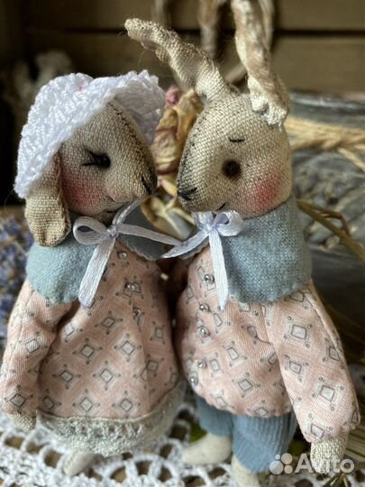 Зайки текстильные