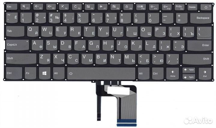 Клавиатура lenovo IdeaPad 720S-14ikbr чёрная, с по