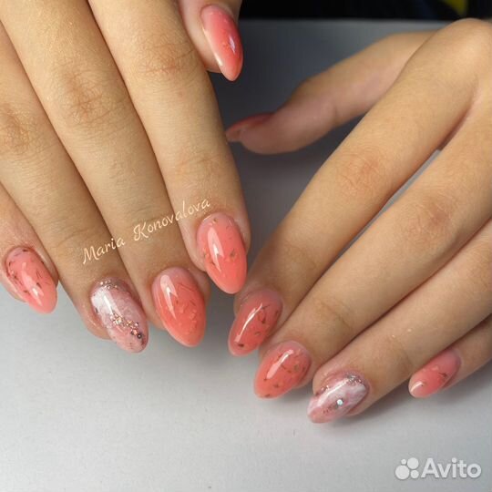 Маникюр-гель лак-укрепление-наращивание