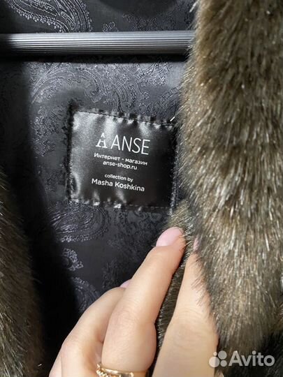 Шуба из эко меха под норку короткая 44