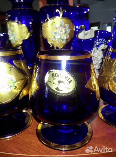 Бокалы коньячные Чехия Богемия смальта 6шт