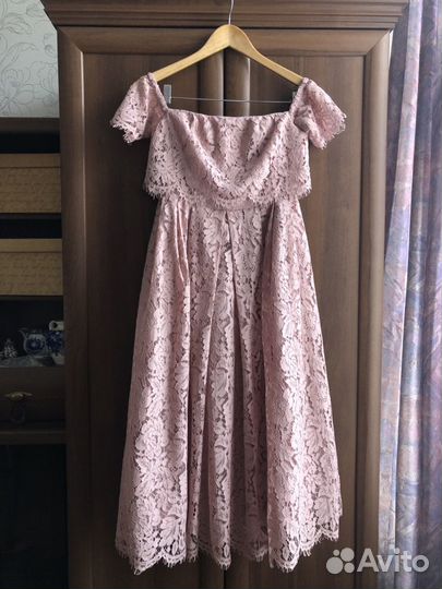 Платье на выпускной розовое кружевное